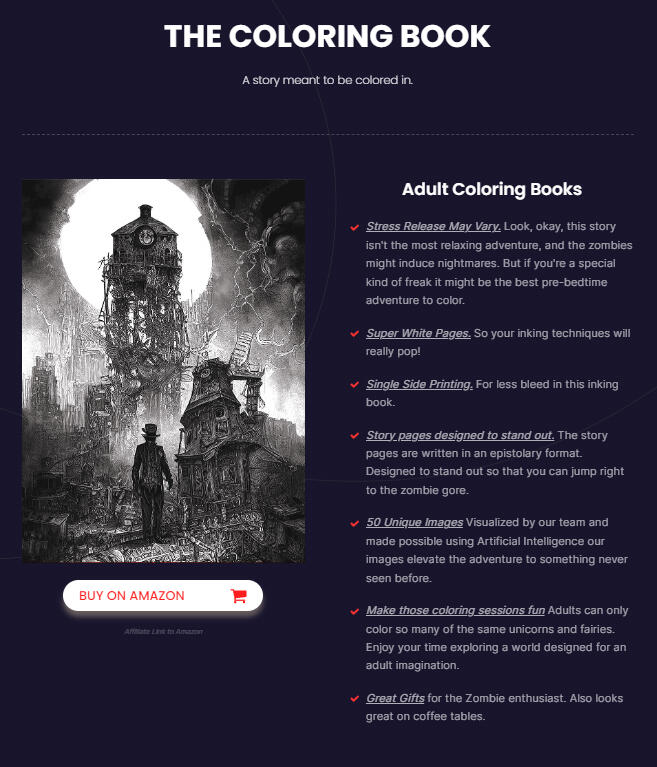 OhHeyVoid.com - Zombie coloring Book Landing Page